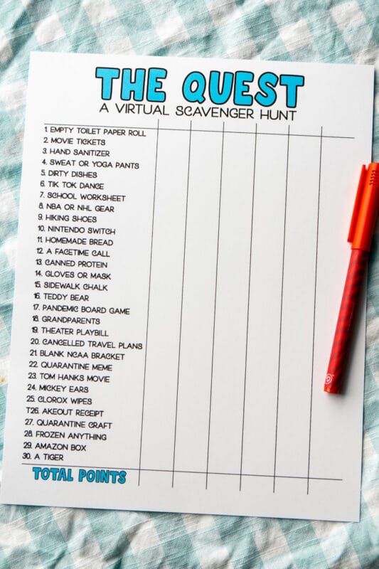 The Best Virtual Scavenger Hunt Ideas Free Printable Play Party Plan