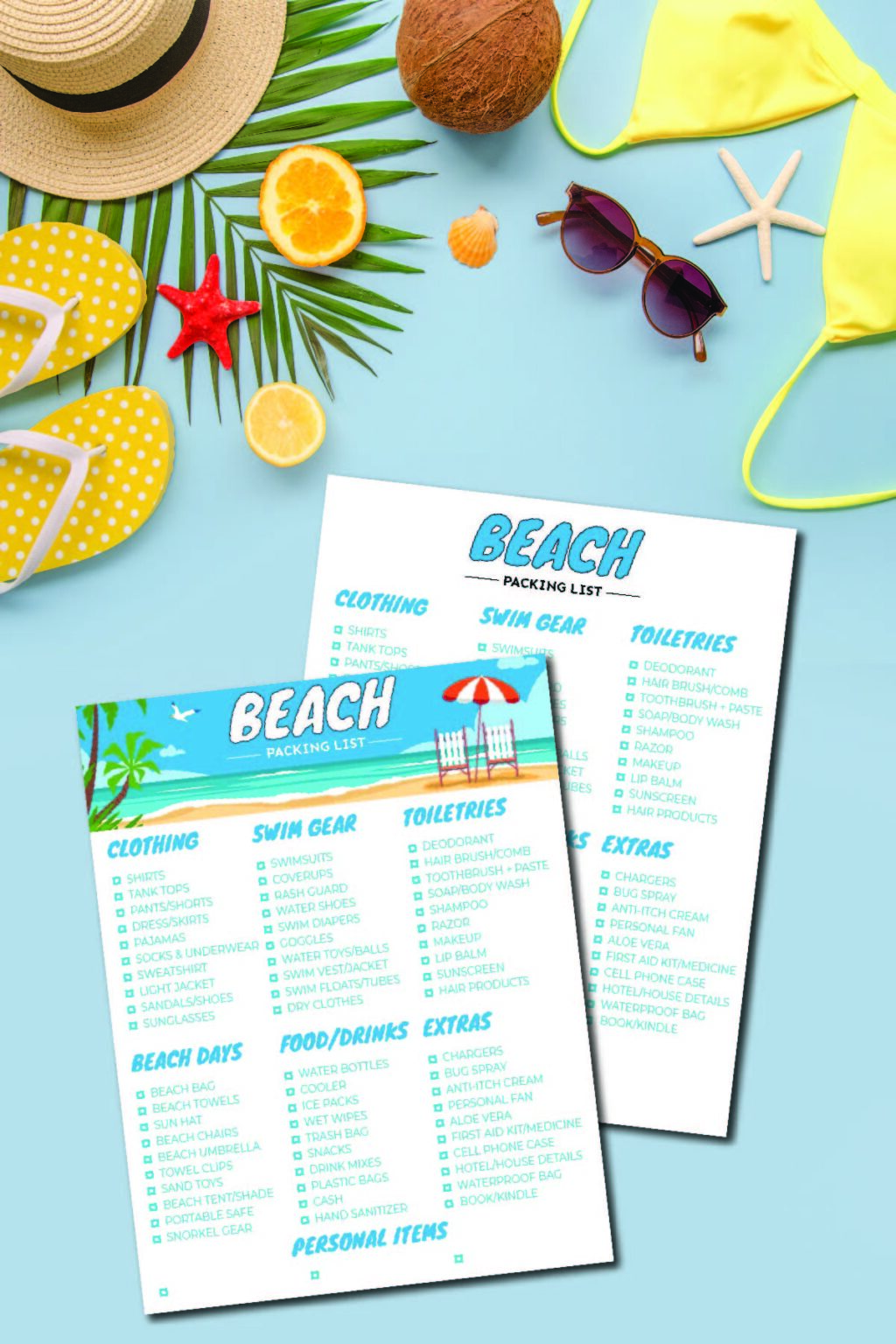 The Best Printable Packing List For A Beach Vacation Free Checklist