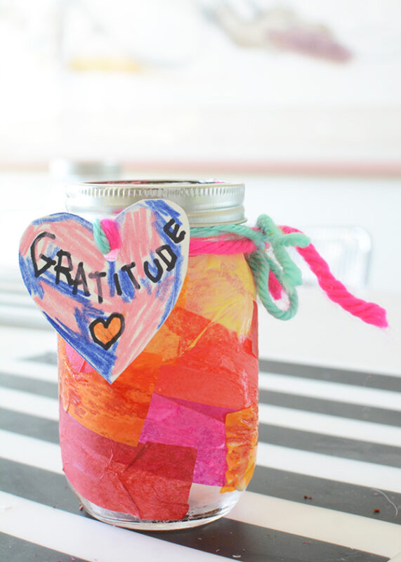 Gratitude jars for a girl's weekend