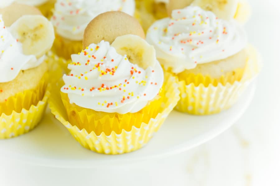 Easy Banana Pudding Cupcakes with Whipped Cream Frosting - 82