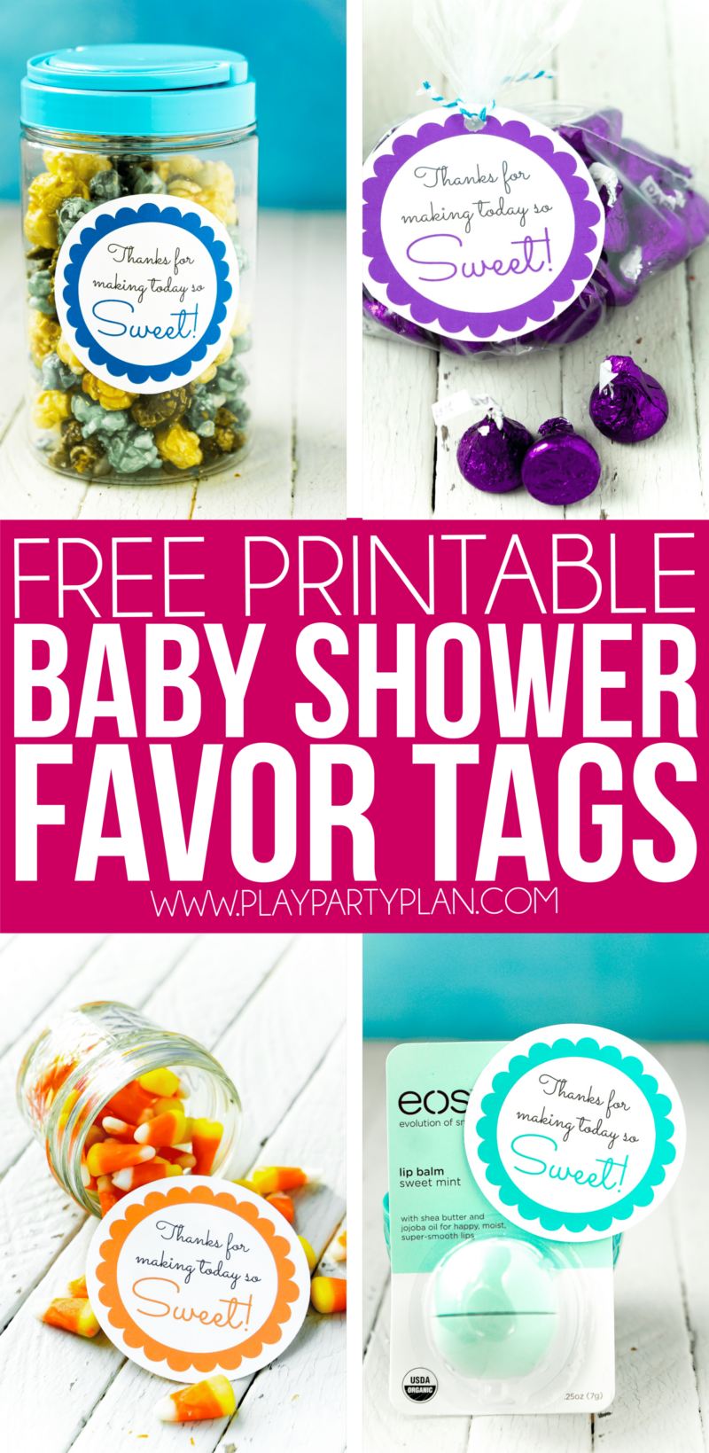 Free Printable Baby Shower Favor Tags In 20 Colors Play Party Plan