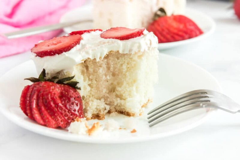 The Best Strawberry Poke Cake Recipe - Play Party Plan