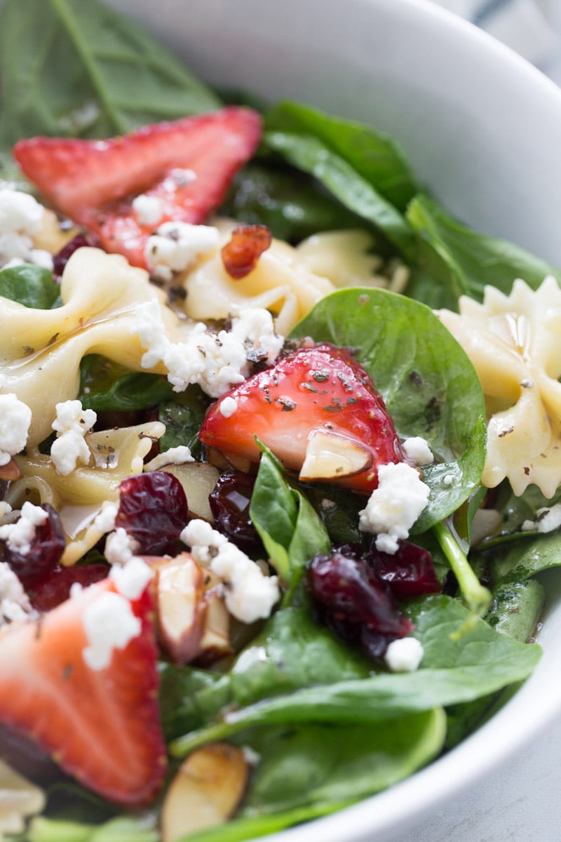 The Best Ever Strawberry Spinach Salad with Sweet Vinaigrette Dressing