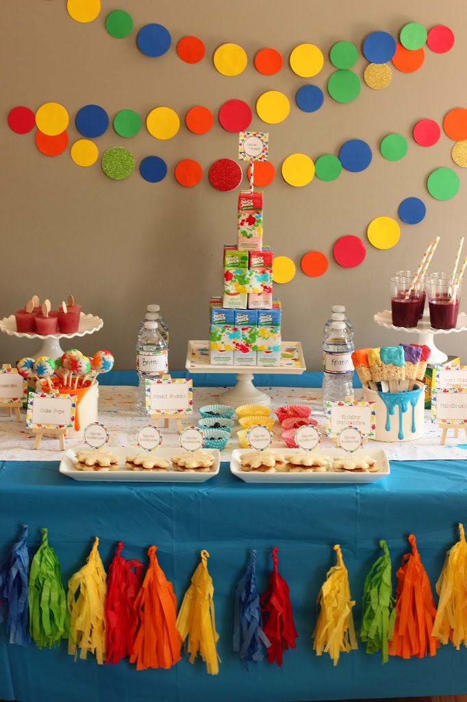Bright & Girly} Paint-Inspired Arts & Crafts Party Ideas