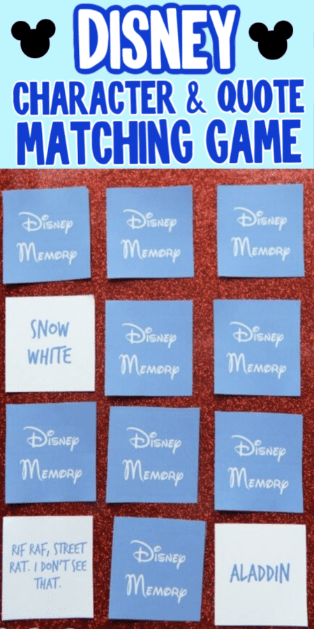 Free Disney Matching Game Printable - Play Party Plan