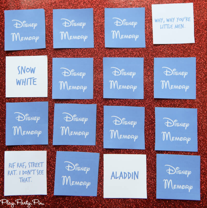 Free Printable Match the Disney Couple Game