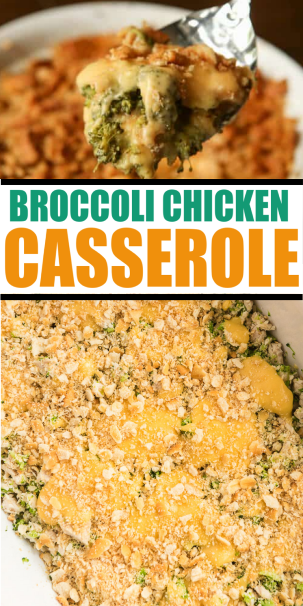 Easy Broccoli Chicken Casserole with Ritz Crackers - Play Party Plan