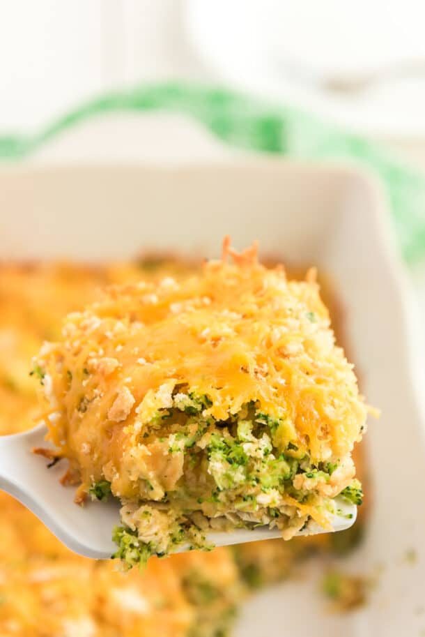 Easy Broccoli Chicken Casserole with Ritz Crackers