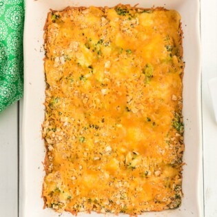 Easy Broccoli Chicken Casserole with Ritz Crackers - Play Party Plan