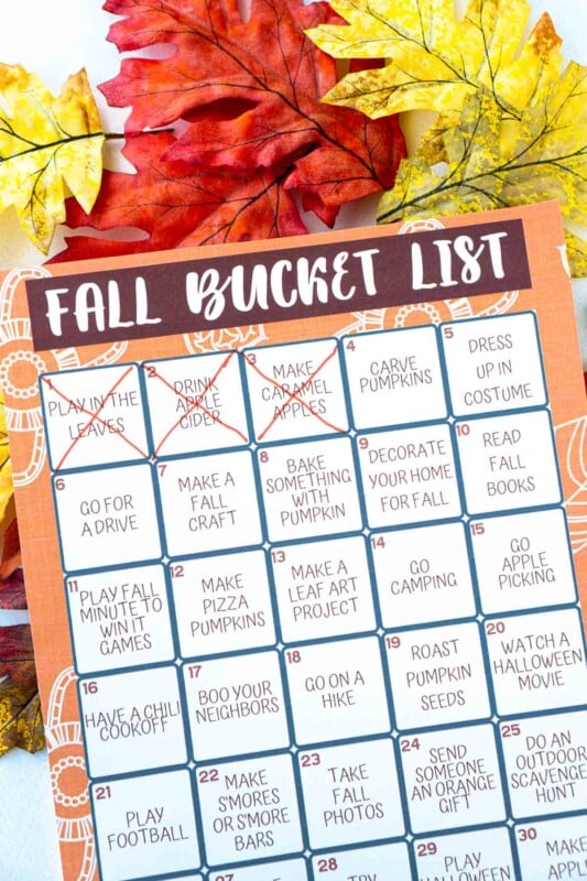 Ultimate 2024 Fall Bucket List {Free Printable} - Play Party Plan