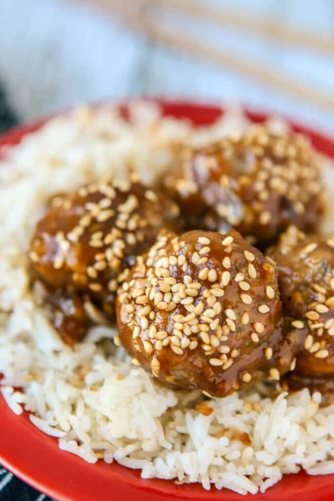 Over Baked Turkey Meatballs with Teriyaki Sauce - Play Party Plan