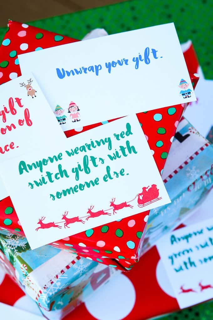 Free Printable Christmas Gift Exchange Cards