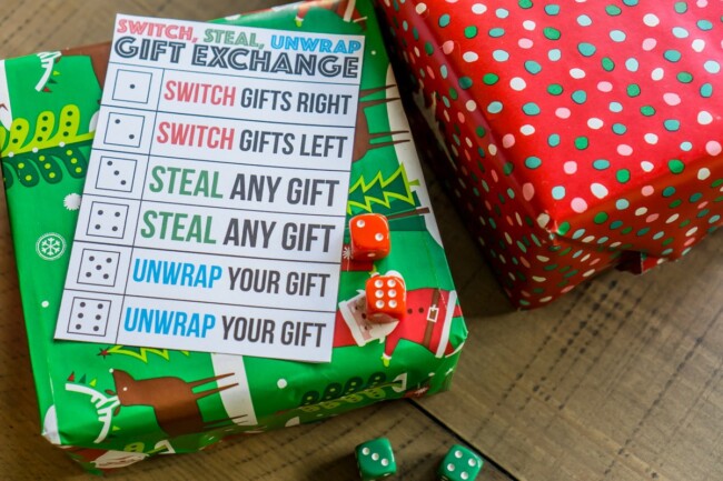 Switch Steal Unwrap Gift Exchange Dice Game - Play Party Plan