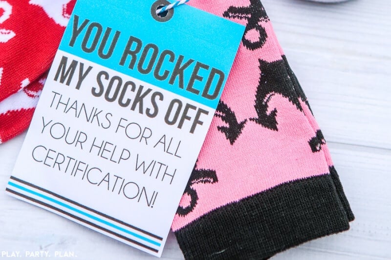 Rocked My Socks Off Thank You Tags - Play.Party.Plan