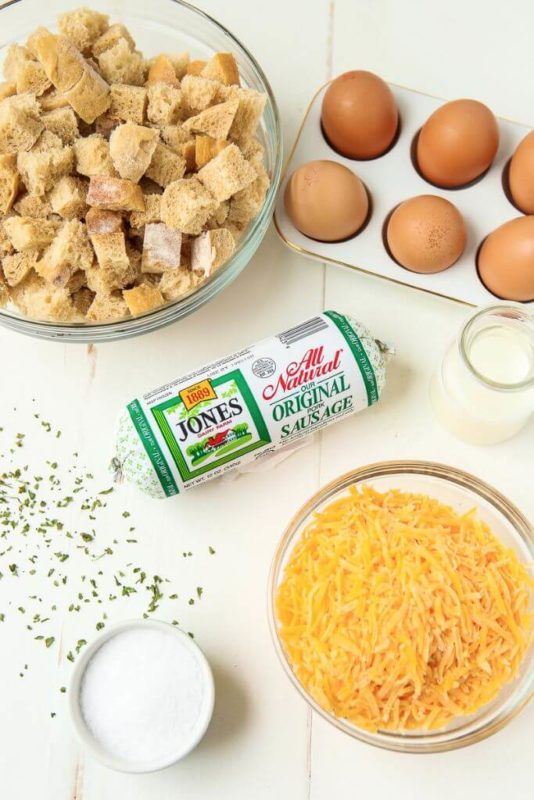 Easy Sausage and Egg Breakfast Casserole with Bread - Play Party Plan