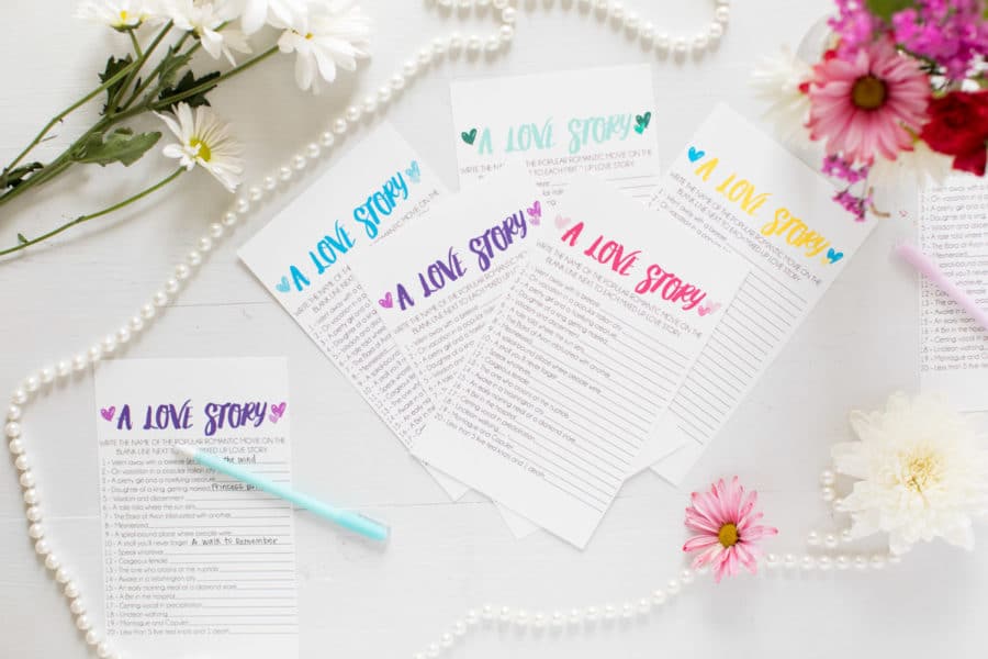 Match Movie with love song Bridal Shower game, Ready to Print, rustic –  designsplusmore