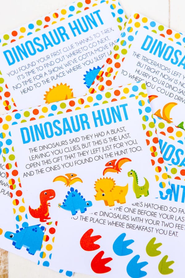 dinosaur scavenger hunt ideas