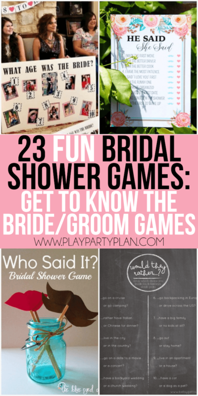 23 More Fun Bridal Shower Games Play Party Plan