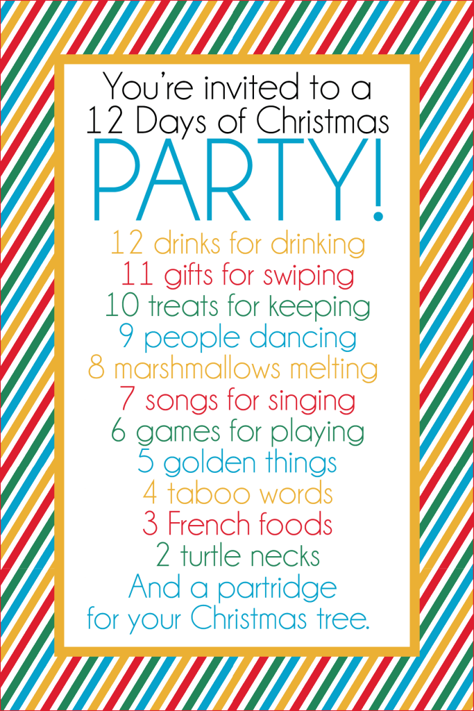 12 Days Of Christmas Party Ideas Gift Exchange Game Play Party Plan