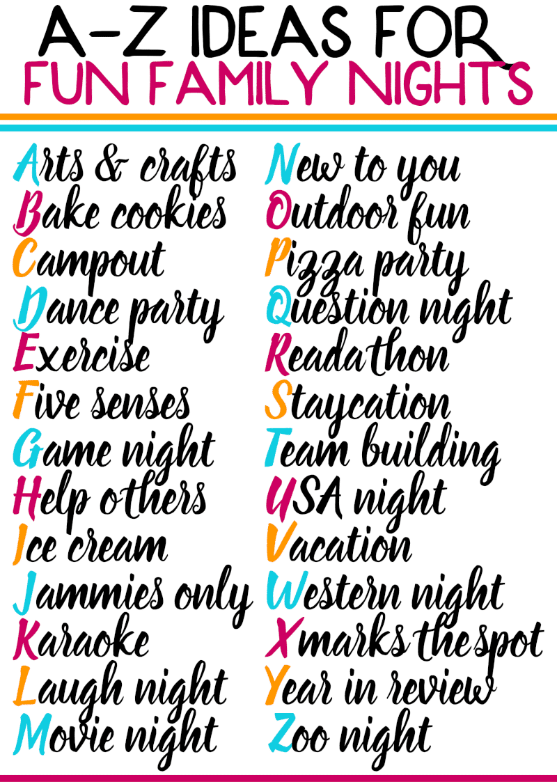 25 Fun Family Activities Family Night Ideas For All Ages