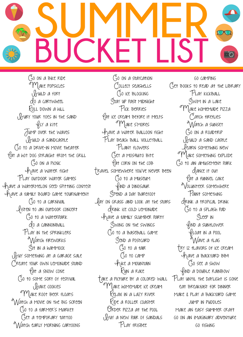 Bucket List Ideas That Are Free Examples And Forms