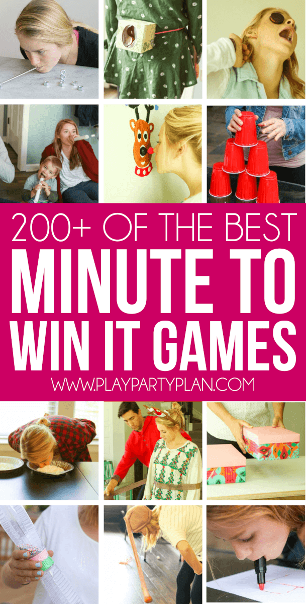 Minute to Win It Party Games, Ideas, and Supplies
