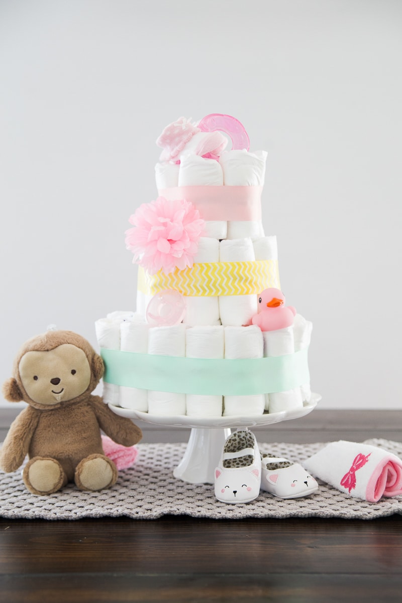 How to Make a Diaper Cake in 3 Super Simple Steps - Play Party Plan