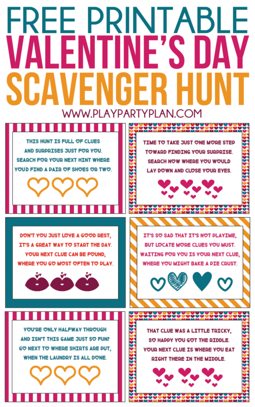 Free Printable Valentine's Day Scavenger Hunt Kids & Adults Will Love