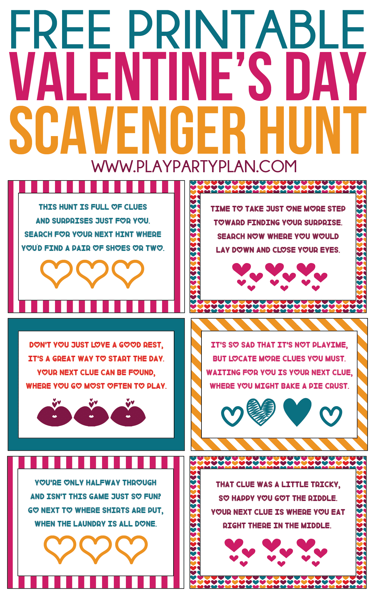 Free Printable Valentine S Day Scavenger Hunt Kids Adults Will Love