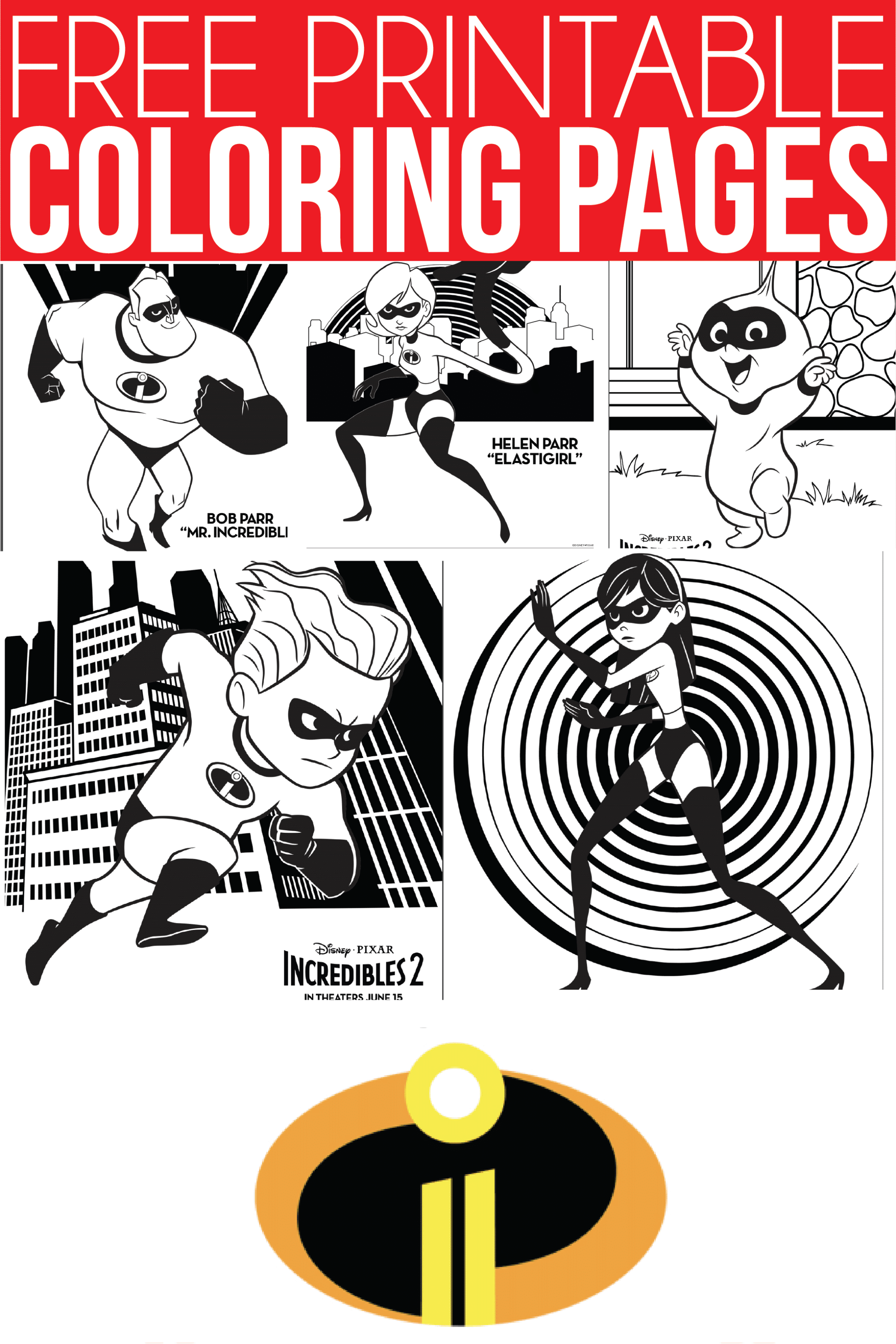 Free Printable The Incredibles Coloring Pages & Activity