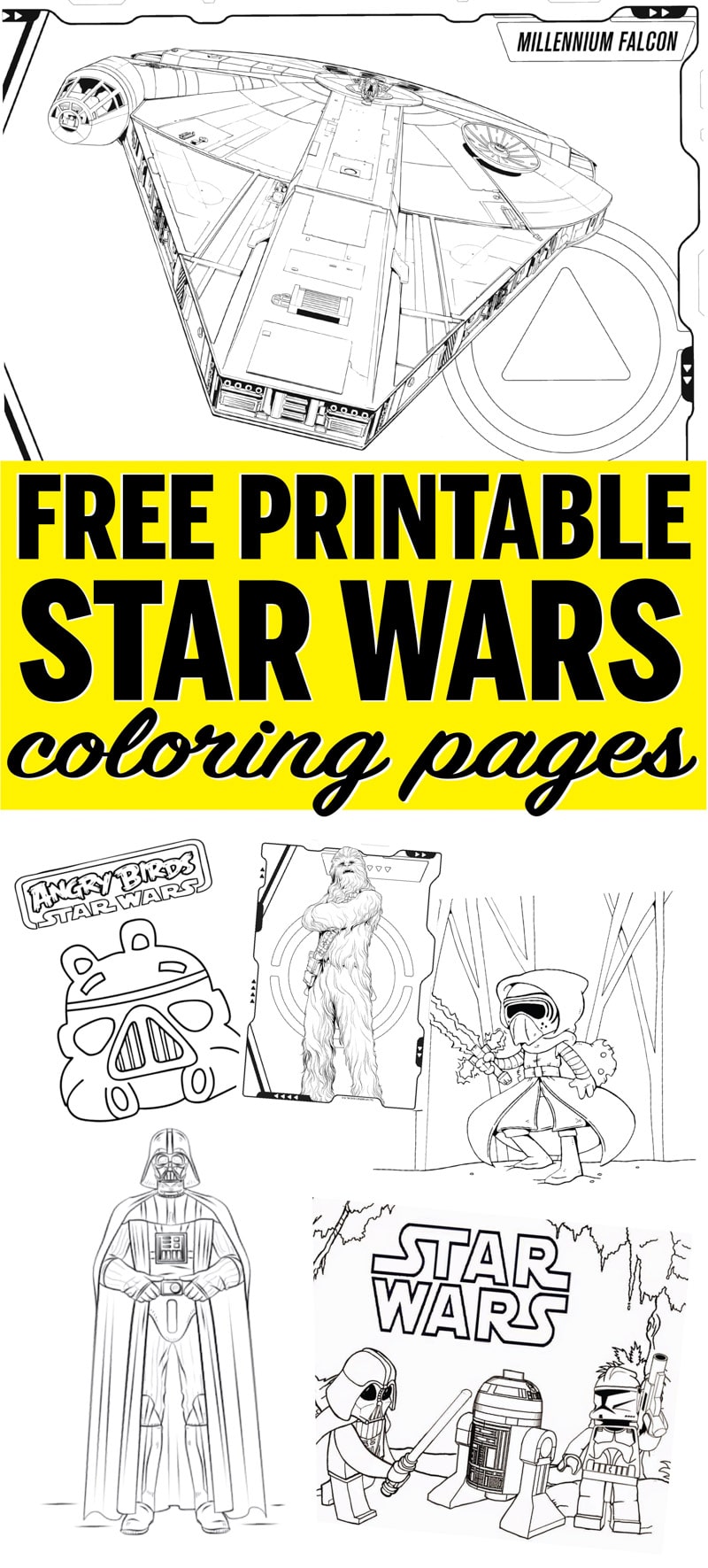 Free Printable Star Wars Coloring Pages Play Party Plan