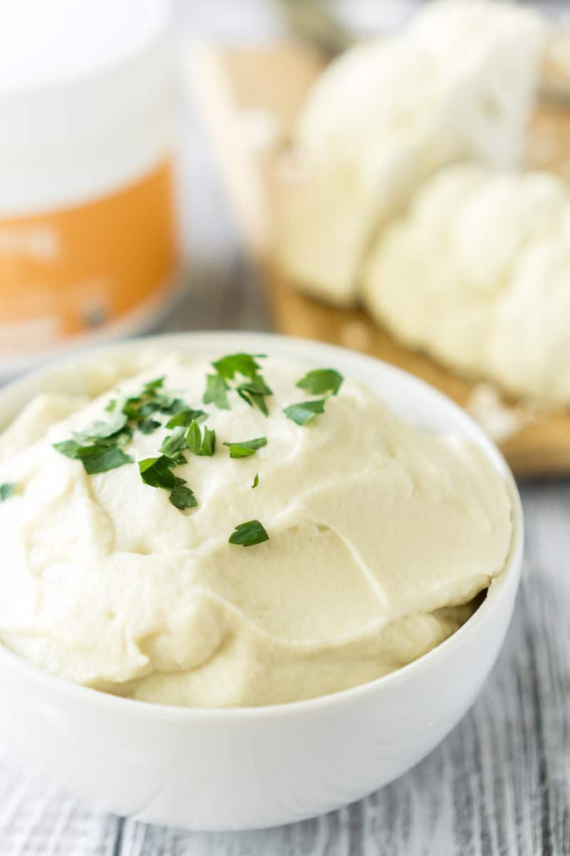 Easy Cauliflower Puree {Whole 30, Keto, Paleo}