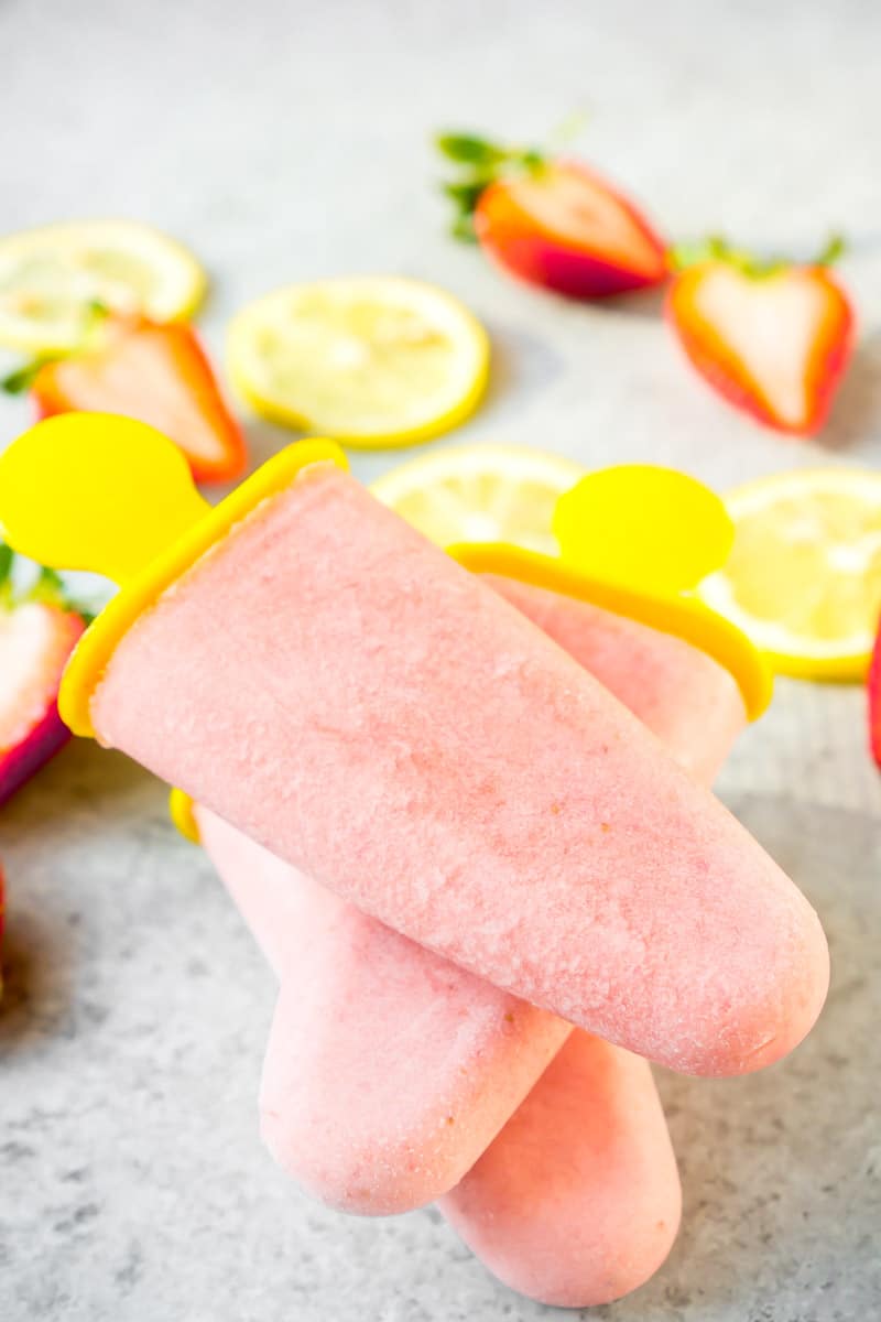 Easy and Delicious Lemon Strawberry Popsicles - 42