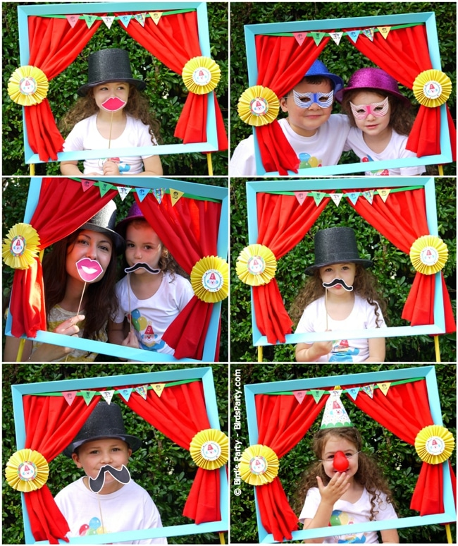Circus party photo booth