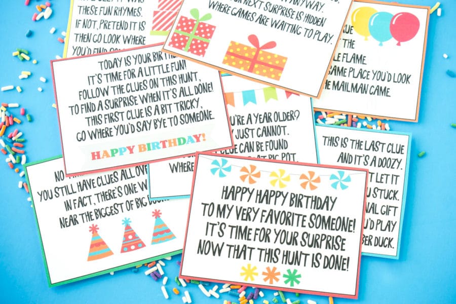 A Super Fun Birthday Scavenger Hunt Free Printable Play Party Plan