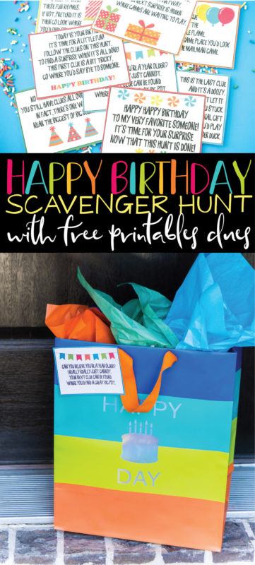 A Super Fun Birthday Scavenger Hunt  Free Printable   - 98
