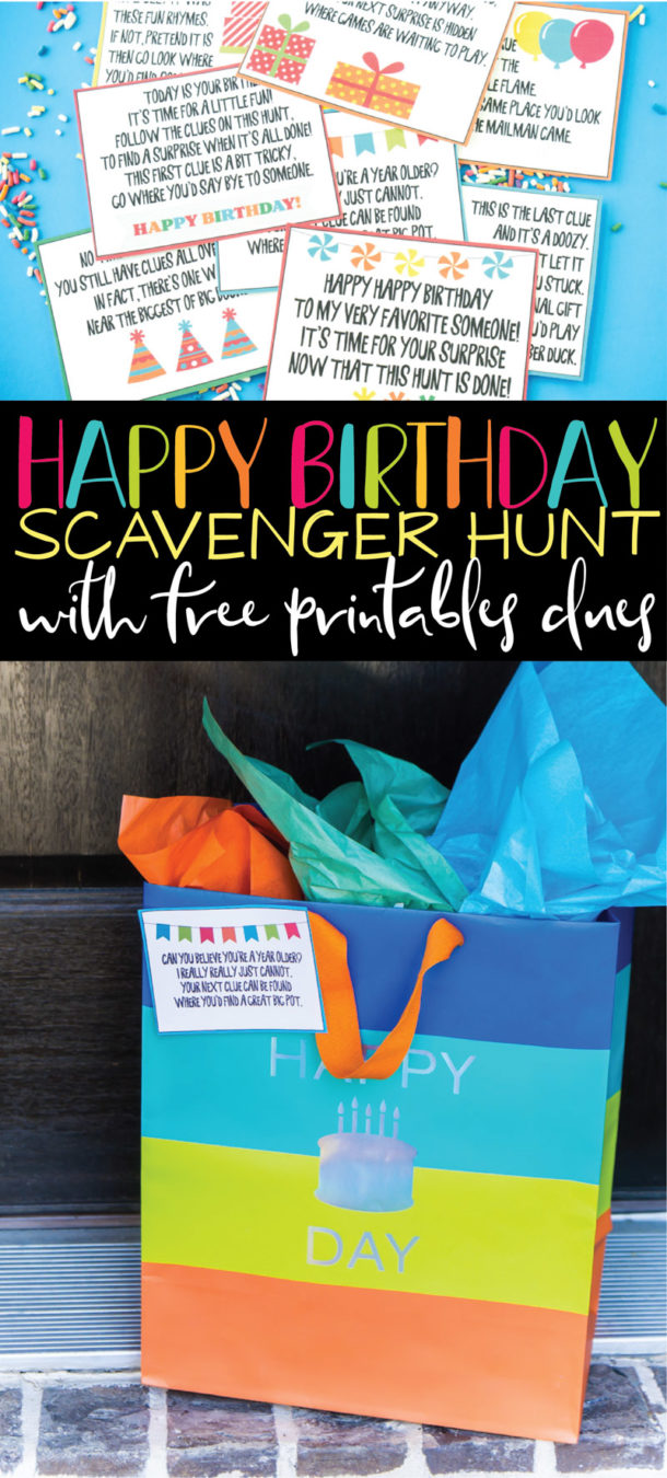 A Super Fun Birthday Scavenger Hunt Free Printable! - Play Party Plan