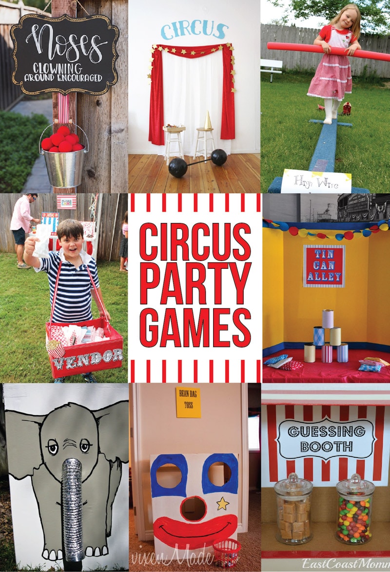 Circus theme party games and more