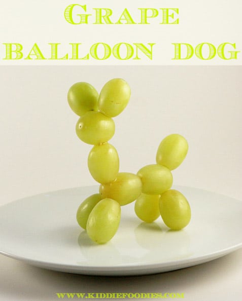 Grape balloon animals are fun for kids at a circus party