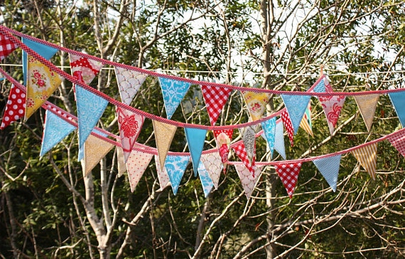 Circus party fabric bunting