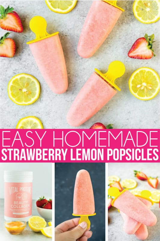 Easy and Delicious Lemon Strawberry Popsicles - 85