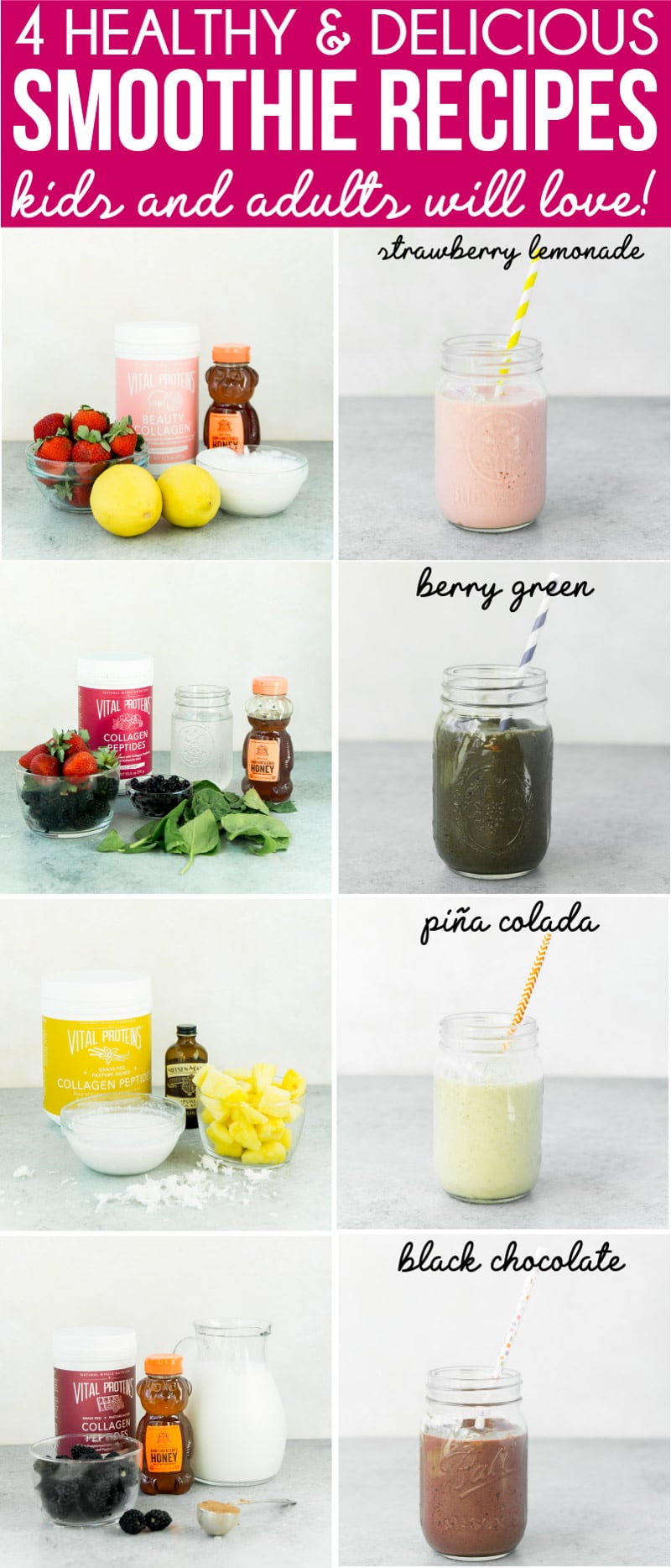 10+ Healthy Smoothie Recipes Kids & Adults Will Love - Play Party Plan