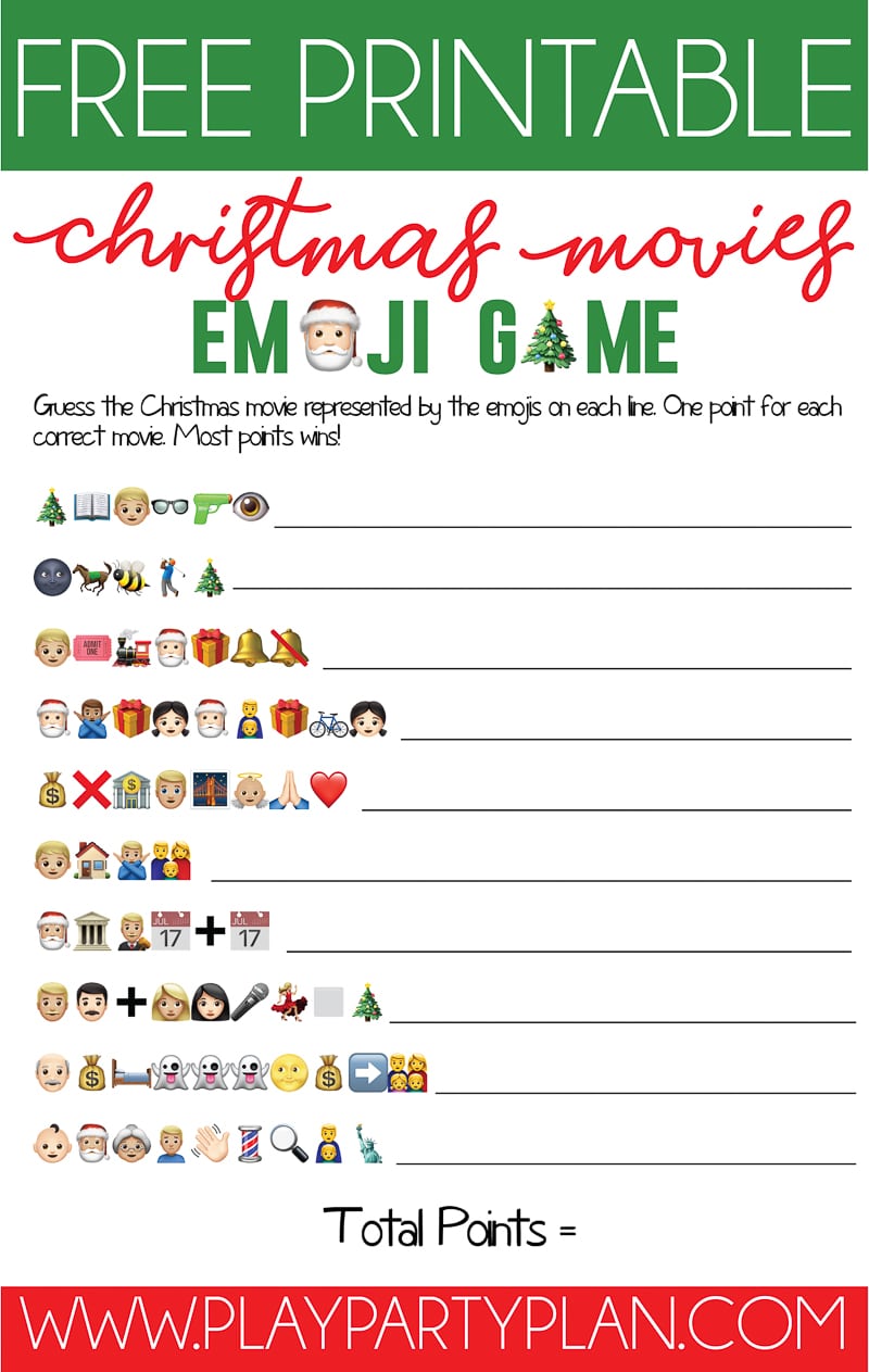 Free Printable Christmas Emoji Game realsimple
