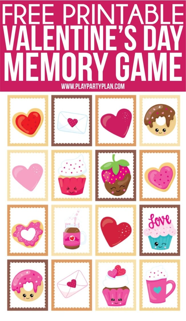 Free Printable Valentine s Day Memory Games For Kids Play Party Plan