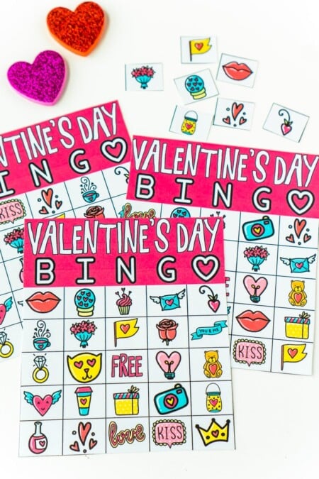 Free Printable Valentines Bingo Game (40 Cards!) - Play Party Plan