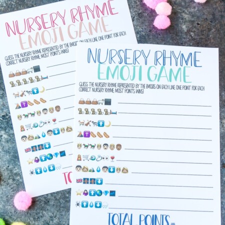 Nursery rhyme emoji game