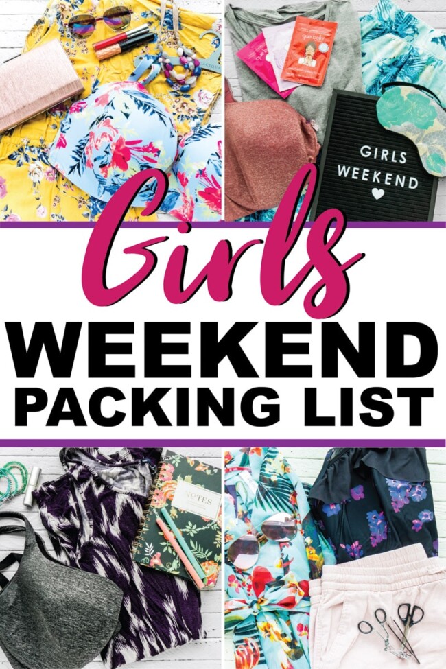 weekend trip packing list female