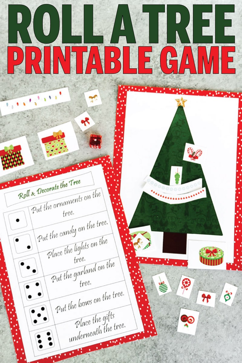 free printable roll a christmas tree dice game play party plan