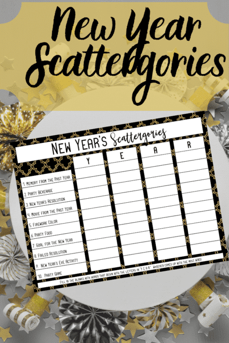 Free Printable New Year's Eve Scattergories Game - Play Party Plan