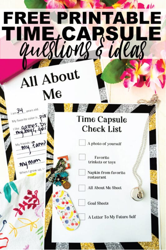 New Year's Eve Time Capsule Ideas (free Printable) - Play Party Plan